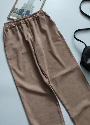 Новые вельветовые брюки на резинке2 фото