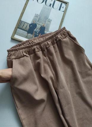 Новые вельветовые брюки на резинке5 фото