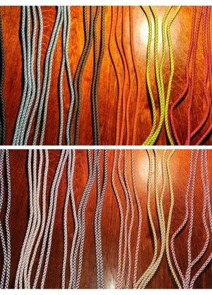 Шнурки світловідбиваючі, рефлективні 120 см 3м круглі7 фото