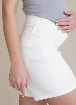 👑vip👑 шорти для вагітних джинсові шортики білі шорти6 фото