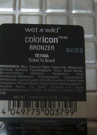 Wet&wild бронзатор для лица color icon № 740 акция 1+1=3)4 фото