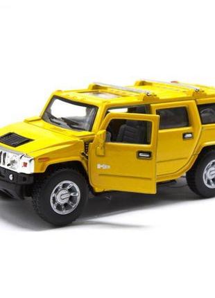 Машинка kinsmart "hummer h2" (желтая)