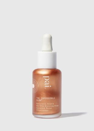 Рідкий хайлайтер pai the impossible glow hyaluronic highlighting drops (bronze) 30 мл1 фото