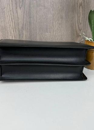 Стильная женская мини сумочка клатч черная, сумка на плечо классическая r_8993 фото
