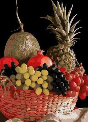 Картина за номерами "фрукти в кошику"