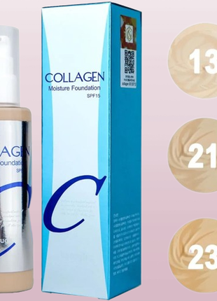 Корейский тональный крем с коллагеном тон 21 collagen spf 152 фото