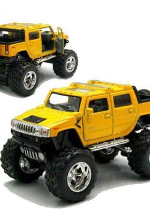 Машинка kinsmart "hummer h2 sut (off road)" (жёлтая)