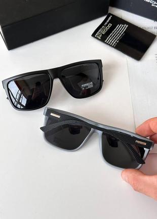 Сонцезахисні квадратні чоловічі окуляри polarized пластикова оправа8 фото
