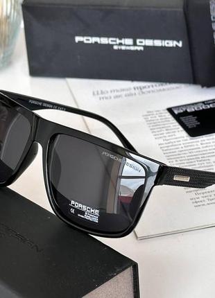 Сонцезахисні квадратні чоловічі окуляри polarized пластикова оправа4 фото
