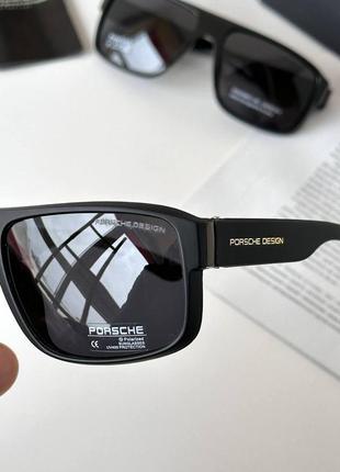 Сонцезахисні квадратні чоловічі окуляри пластикова оправа polarized7 фото