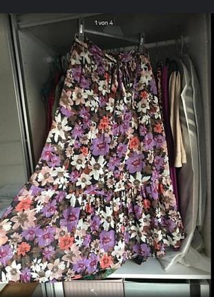 Цветочная юбка миди1 фото