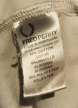 Fred perry бренд. спортивна кофта, олімпійка біла з сірими ромбами7 фото