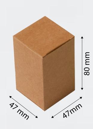 Коробка картонная 47*47*80 мм, самосборная, крафт
