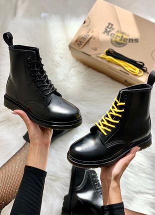 Ботинки dr. martens 1460 smooth mono black черевики8 фото