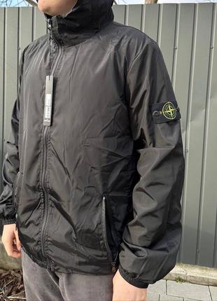 Ветровка stone island gore-tex черная