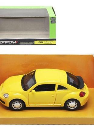 Машина металева "volkswagen beetle" із серії "автопром" (жовта)