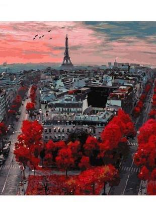 Картина за номерами "червоні фарби парижу"