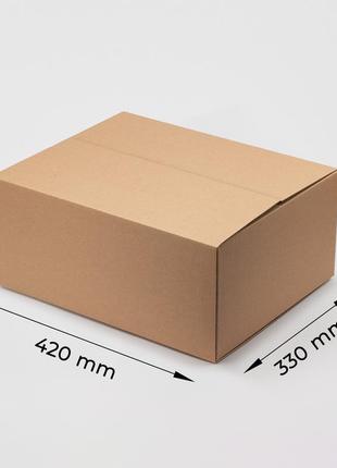 Коробка картонная  420*330*180 мм, бурая2 фото