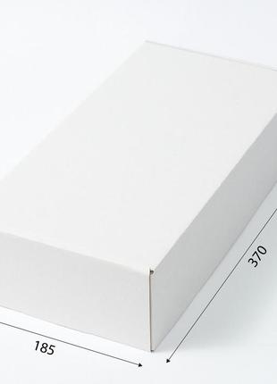 Коробка картонна 370*185*85 самозбірна, біла