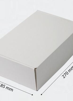 Коробка картонна 270*185*85 самозбірна, біла