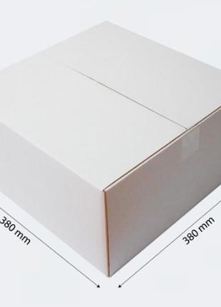 Коробка картонна 4 клапанна 380*380*180 біла