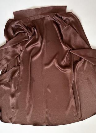 Massimo dutti сатиновый шоколадный жакет5 фото