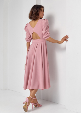 Нарядное ретро платье макси с декоративной спинкой приталенное 5 цветов