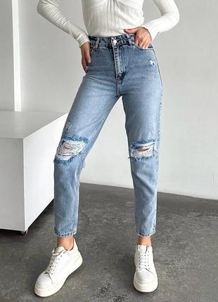 Жіночі джинси мом висока посадка гарно сідають по фігурі туреччина