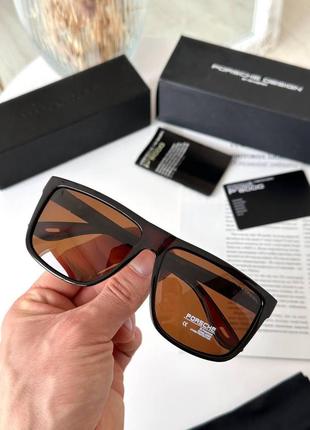 Сонцезахисні квадратні чоловічі окуляри polarized пластикова оправа6 фото