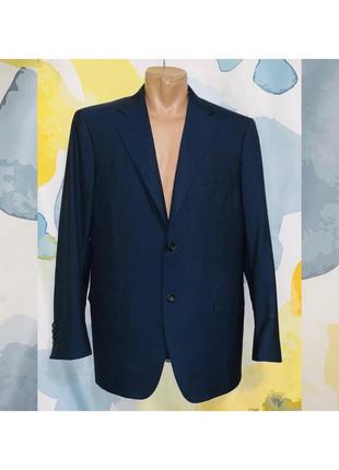 Екслюзивний брендовий синій піджак canali exclusive di marino homme lausanne switzerland із натурльної вовни woolmark