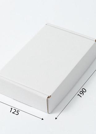 Коробка картонна 190*125*40 самозбірна, біла