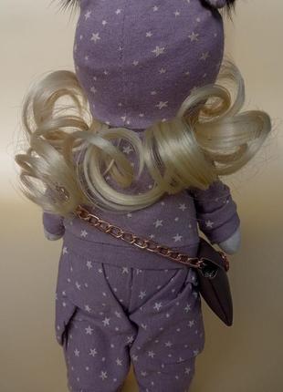 Подарункова лялька тільда з сумочкою4 фото