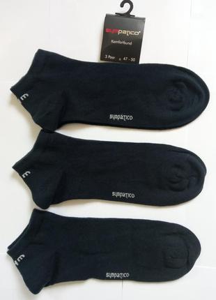 3 пари! набір! шкарпетки simpatico німеччина розмір 47-50 хлопкові колір: темно- синій