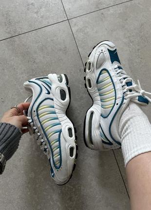 Nike max air кроссовки женские 36,5 голубо-желтые кеды8 фото