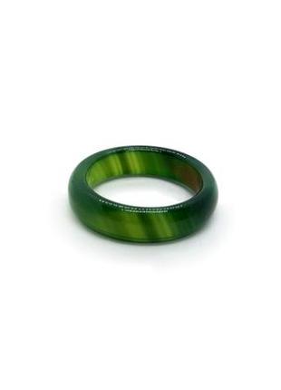 🍏💍 кольцо натуральный камень зеленый полосатый агат р. 17