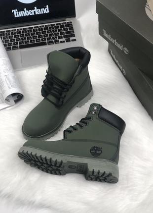 Черевики timberland green термо ботинки