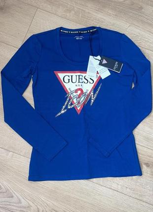 Оригинальная кофта гесс со стразами guess свитшот лонгслив