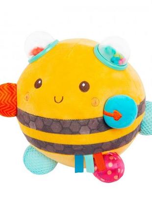 Сенсорна м’яка іграшка – бджілка пухнастик дзиж1 фото