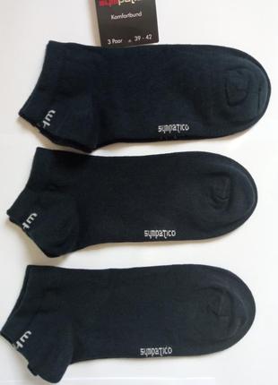 3 пары! набор! носки simpatico германия размер 39-42 хлопковые цвет: темно- синий