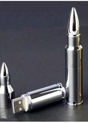 Флешка куля патрон silver