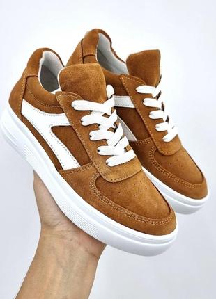 Замшевые кеды из натуральной замши серые подростковые