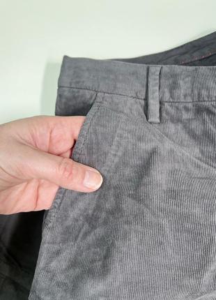 Темно серые вельветовые брюки armani jeans8 фото