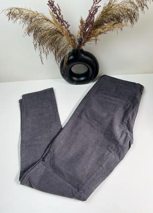 Темно серые вельветовые брюки armani jeans1 фото
