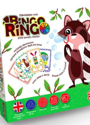 Настольная игра лото bingo ringo (учим английский), рус / англ, danko toys2 фото