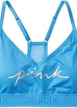 Спортивний бюстгальтер, топ victoria's secret pink ultimate lightly lined sports3 фото