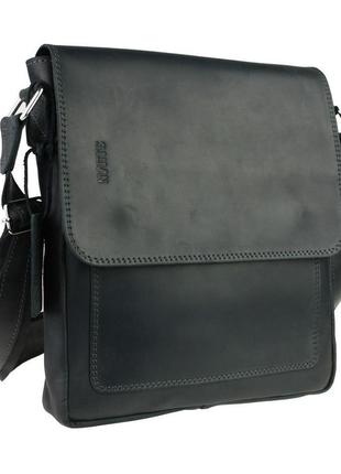 Сумка чоловіча шкіряна на плече sullivan smvp80 (38) чорна