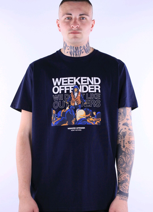 Weekend offender bovver t-shirt navy