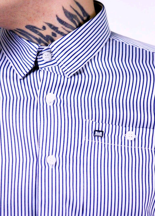 Weekend offender lewis stripe shirt white3 фото