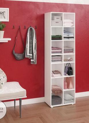 Стеллаж, полка для обуви, шкаф для вещей на 14 ячеек i-120 бетон