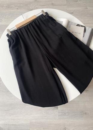 Lc waikiki черные базовые брюки wide leg брюки клеш трубы широкие